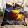 3D Basketball Duvet Cover Sports Game Baseketball Bedding Set Full for Kids Boys Girls Bedroom Decor Baseketball Comforter Cover