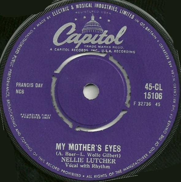 

7inch Record NELLIE LUTCHER My Mothers Eyes The Heart Of A Cl 45CL15106 Capitol Records 1960 UK Pop Used