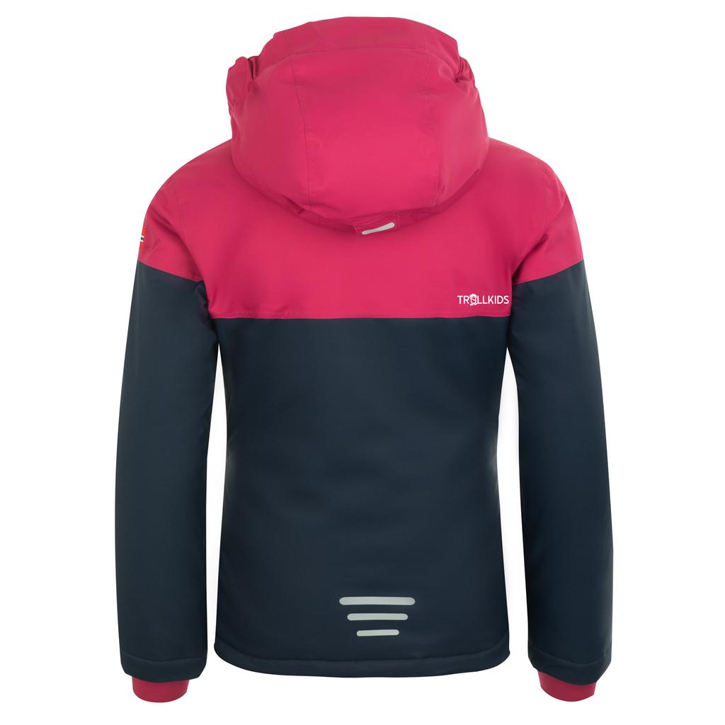 Kurtka z kapturem dziewczęca Trollkids Girls Hallingdal Jacket z kapturem granatowa/różowa (223-114)