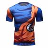 Vegeta Goku Super Saiya T-Shirt Short Long Sleeve Round Neck Muay Thai Kick Boxing Mix Martial Art Sport Print Training UV Protect Quick Dry Unisex