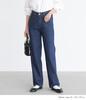 Oshare Walker Weite Hose für Damen Jeans Bottoms Jeans Gerade Jeans Weiter Bein Schmal Geschnitten Übergröße Einfach Frühling Sommer Herbst Winter 15bm03j
