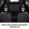 Halloween Funny Face Car Headrest Pillowcase Halloween Elastic Car Seat Headrest Protector Soft Head Rest Cover Auto Accessories