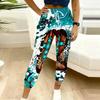 Summer Ladies Splashing ink tie dye Printed Sweatpants Loose Fit Drawstring Joggers Elastic Cuff Daily Casual Pants
