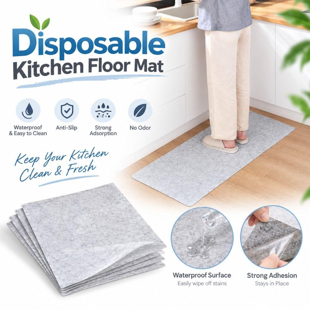 Waterproof Disposable Kitchen Floor Mat Disposable Floor Protection Mat  Kitchen Rug