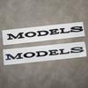 1PC 3D ABS Letters ModelS Logo Chrome Black Emblem Red Badge Car Rear Trunk Stickers Decals For Tesla Model S Auto Accessories