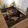 Majestic Lion with Royal Crown Pattern Carpet for Living Room Decor Suitable for use as an anti-slip for living room bedroom sofas