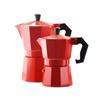 Red Moka Coffee Maker Italian Aluminum Octagonal Coffee Cup