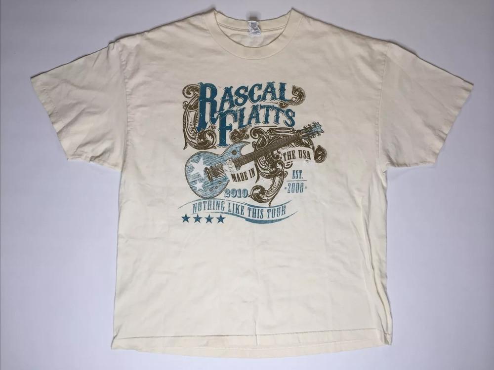Футболка Rascal Flatts Nothing Like This Tour 2010 Полный размер S-5XL Унисекс Футболка L