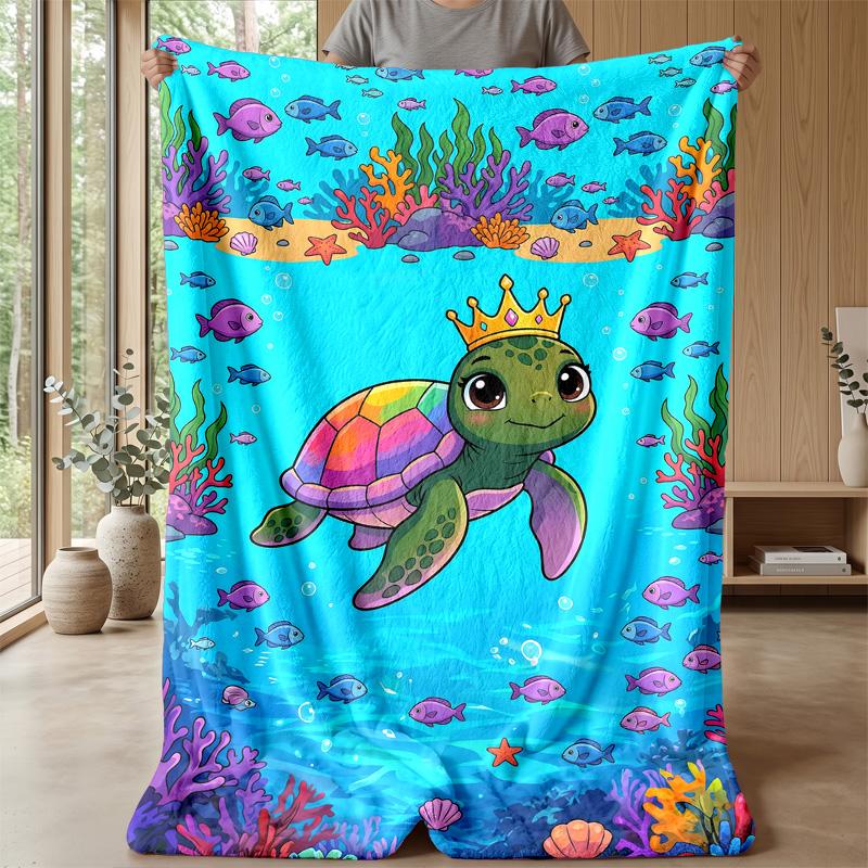 Underwater Sea Adventure Theme blanket Lightweight Warm Flannel Blanket Decorative Throw Blanket for Home Decoration