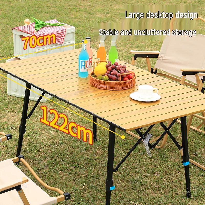 Youqi Outdoor Portable Adjustable Roll-Up Camping Table
