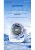 Wall-Mounted LED Rechargeable Fan with Digital Display for Dorm, Office, Home, Kitchen