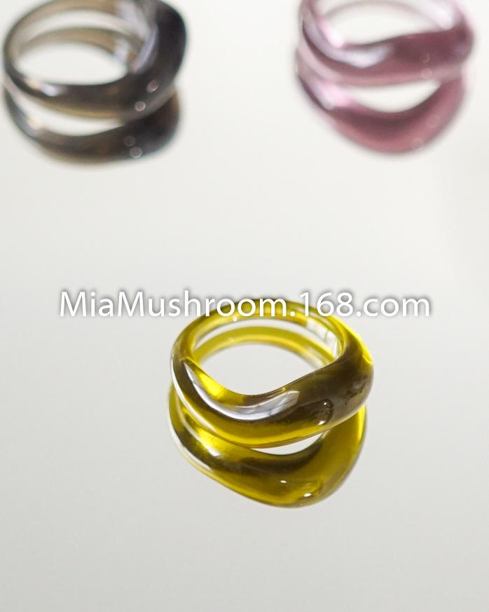 

Летнее прозрачное кольцо из смолы - Вдохновлено Японией и Кореей