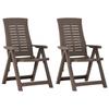 Day and Night - Day and Night Reclining Garden Chairs 2 Units Mocha-colored Plastic