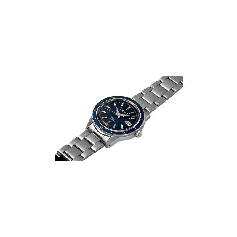 SEIKO Presage Series Mineral Highly Strengthened Glass Surface Automatic Steel Strap Men's Watch Blue Dial SRPG05J1