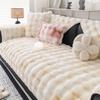 Thicken Tie-Dye Imitation Rabbit Fur Plush Sofa Slipcover Non-Slip Soft Sofa Towel Couch Cover For Living Room Modern Home Decor