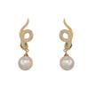 Unique Zircon Snake Pearl Earrings – Feminine, Stylish, and Versatile Design