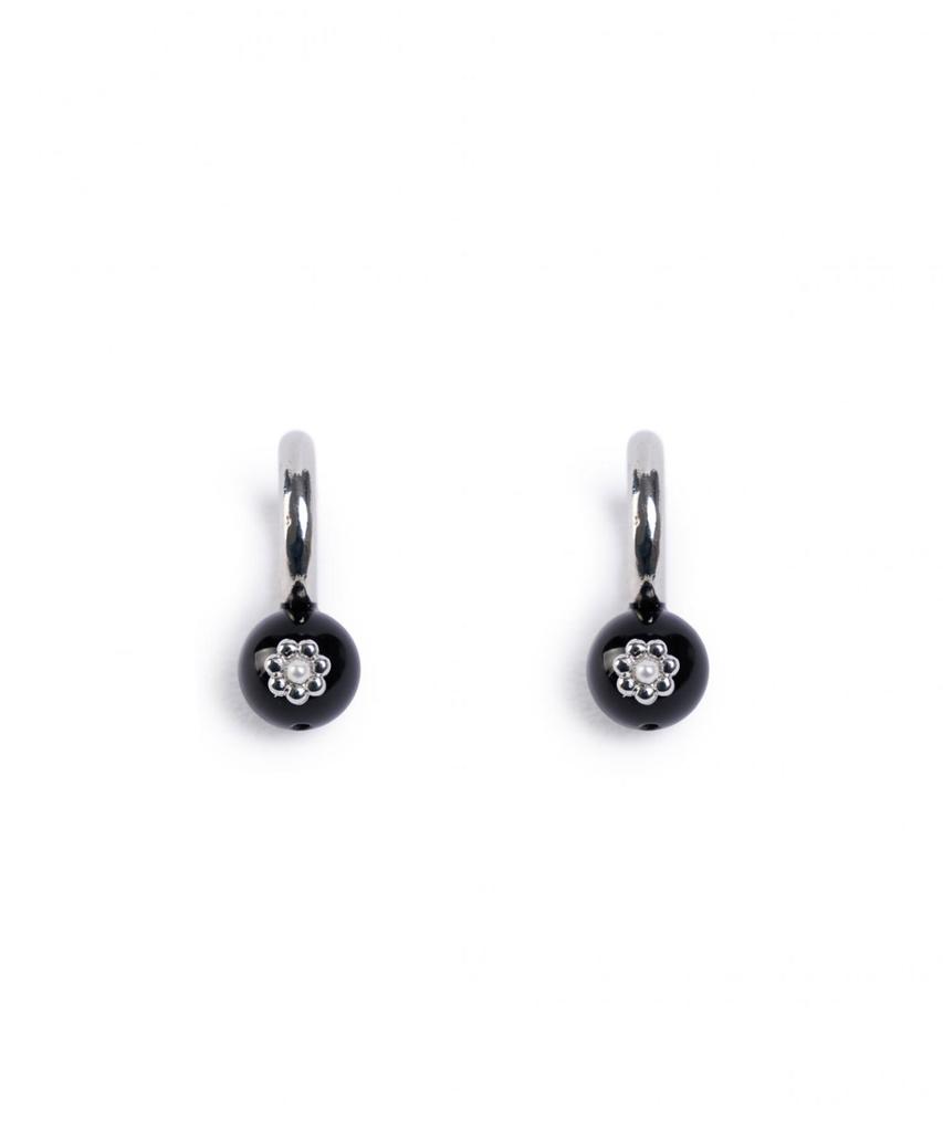 Peg Leg Flower Flash Ring E Black