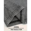 Men'S Loose-Fit T-Shirt with Solid Color And Drop Shoulders, Vintage Streetwear Basic Tee, Hip-Hop Top, Wash Style,for Casual And Fashionable Summer
