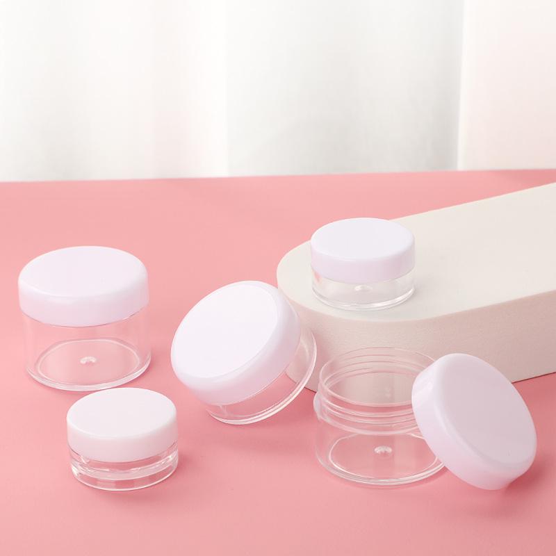Portable Skincare Dispenser Set: Cosmetic Bottle & Cream Jar with Lid