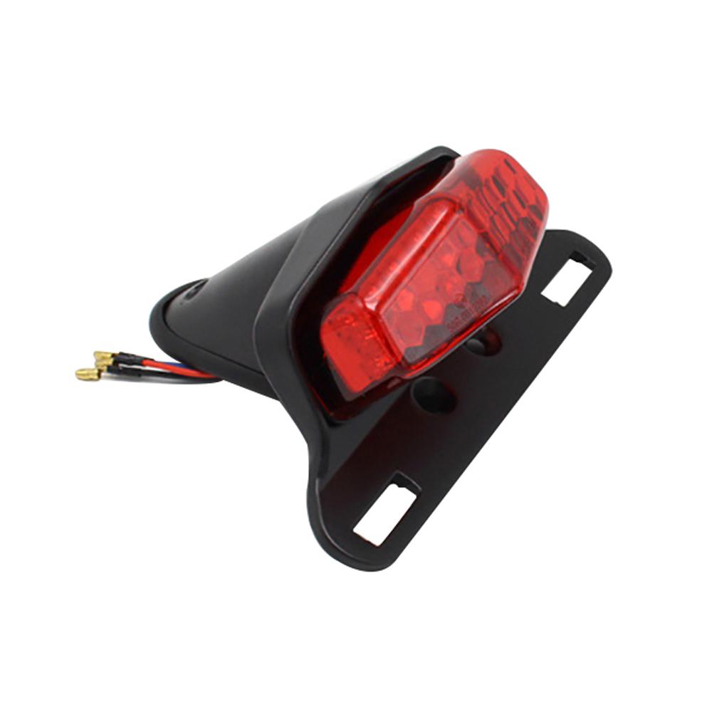 12V Universal Motorcycle LED Taillights Rear Tail Brake Stop Light Lamp With License Plate Mount for Harley Vintage Model