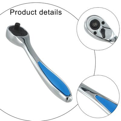 Ratchet Wrench 14 Inch with 90 Tooth Reversible Socket Compatible with 3/8 Ratchets for Increased Flexibility In Repair Tasks