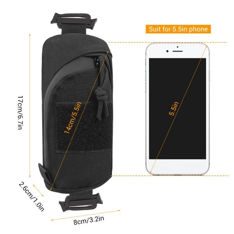 Tactical Molle Pouch EDC Tool Bag Phone Pouch Hunting Accessory Bag Shoulder Strap Pack Compact Bag for Outdoor Sport.