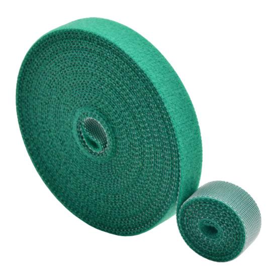 

16,4 фута Подвязка для растений Садовая лента Многоразовая застежка-липучка Двусторонняя подвязка для поддержки растений для вьющихся растений Организация кабелей 5 m зелёный