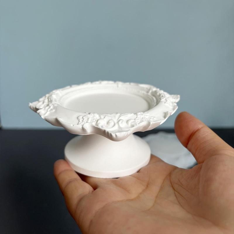 Lace Edge Silicone Tray Mold for DIY Resin Casting, Ornate Border Craft Mold Set for Display Tray, Plaster Plate and Home Styling Projects
