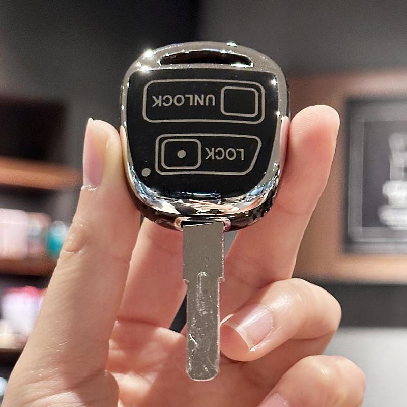 

Чехол-брелок для Toyota Land Crusier FJ Cruiser для Lexus ES GS LS IS RX SC LX RX400h ES330 RX330 GS300 GS430 для ключа с 2 кнопками чёрный