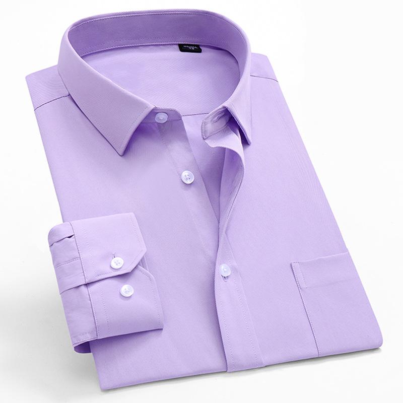 

Рубашка мужская облегающая на пуговицах с длинным рукавом, осенняя дизайнерская однотонная мужская одежда, деловые рубашки 37