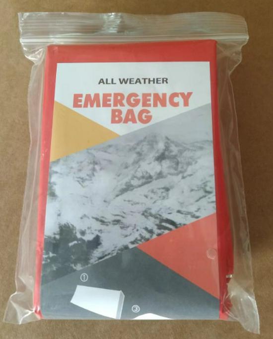 Orange Insulated Multi-functional Survival Sleeping Bag: Thick, Warm, and Outdoor-Ready First Aid Essential