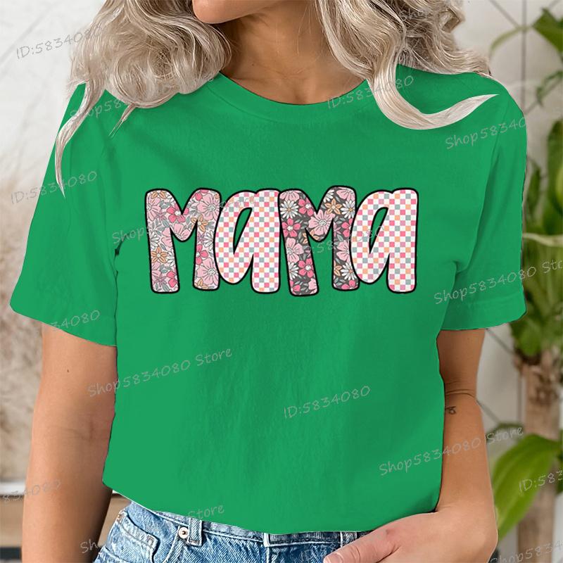Uroczy Koszulka z Kwiatowym Wzorem dla Mamy Prezent na Dzień Matki Modne Koszulki Prezent dla Nowej Mamy Graficzna Koszulka na Dzień Matki Kwiatowa Mama Koszulki Retro