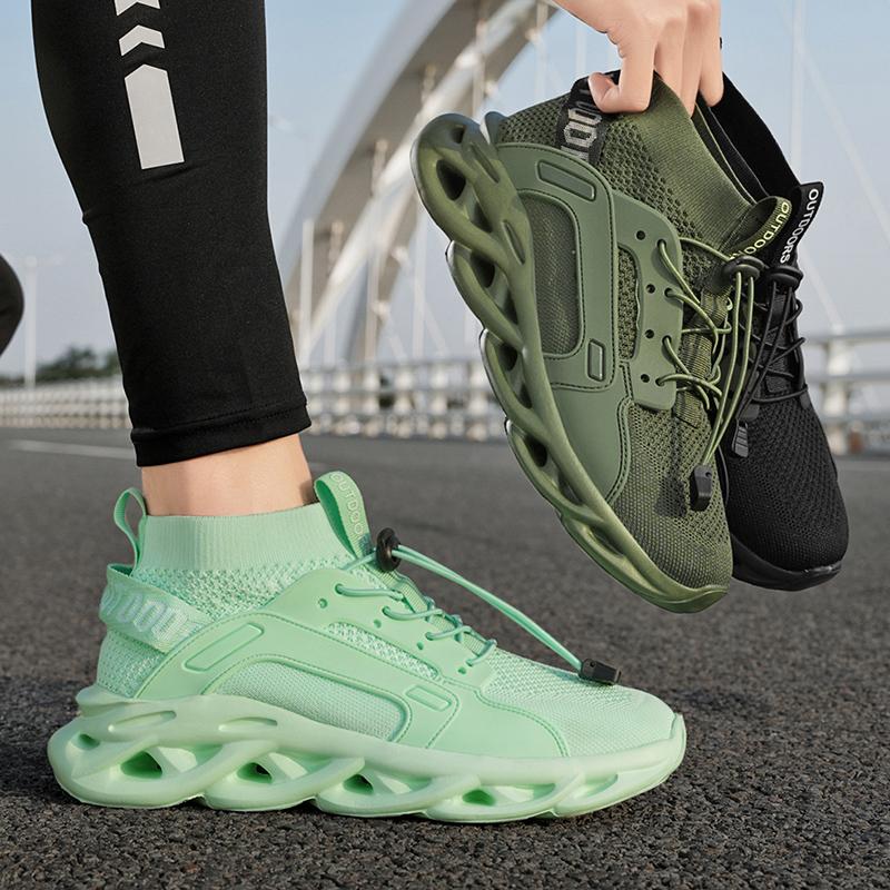 High Top Knit Sneakers For Men Blade Shoes Platform Men's Running Shoes Breathable Outdoor Sports Shoes Men zapatillas de hombre