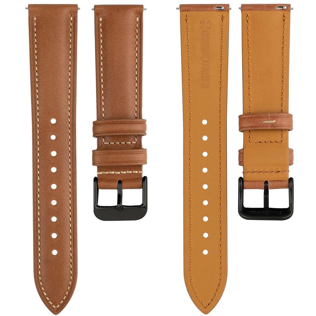 Quick Release Oil Wax Genuine Leather Watch Strap Replacement for Huawei Watch GT 2 GT 3 GT 4 GT 5 Watch 3 Pro Smart Watch