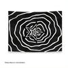 Trippy Spiral Star Tapestry, Black White Pixel Star Print Polyester Wall Hanging, Psychedelic Minimalist Themed Home Decor For