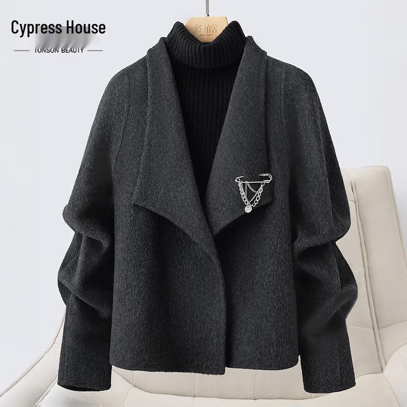 

Women s Double-Faced Wool Blend Long-Sleeve Coat XL