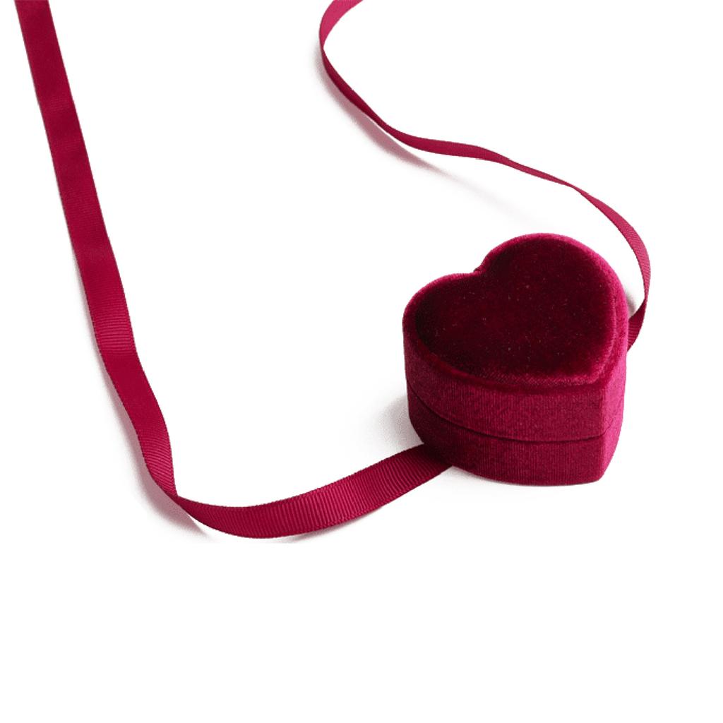 Delicate Jewelry Storage Container Unique Heart Shaped Jewelry Box with Velvet Interior for Rings Storage and Display