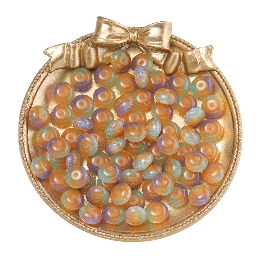 10Pcs/lot 5.5*10mm Resin Cat Eye Beads Colorful Round Loose Bead for DIY Bracelet Necklace Jewelry Making Accessories