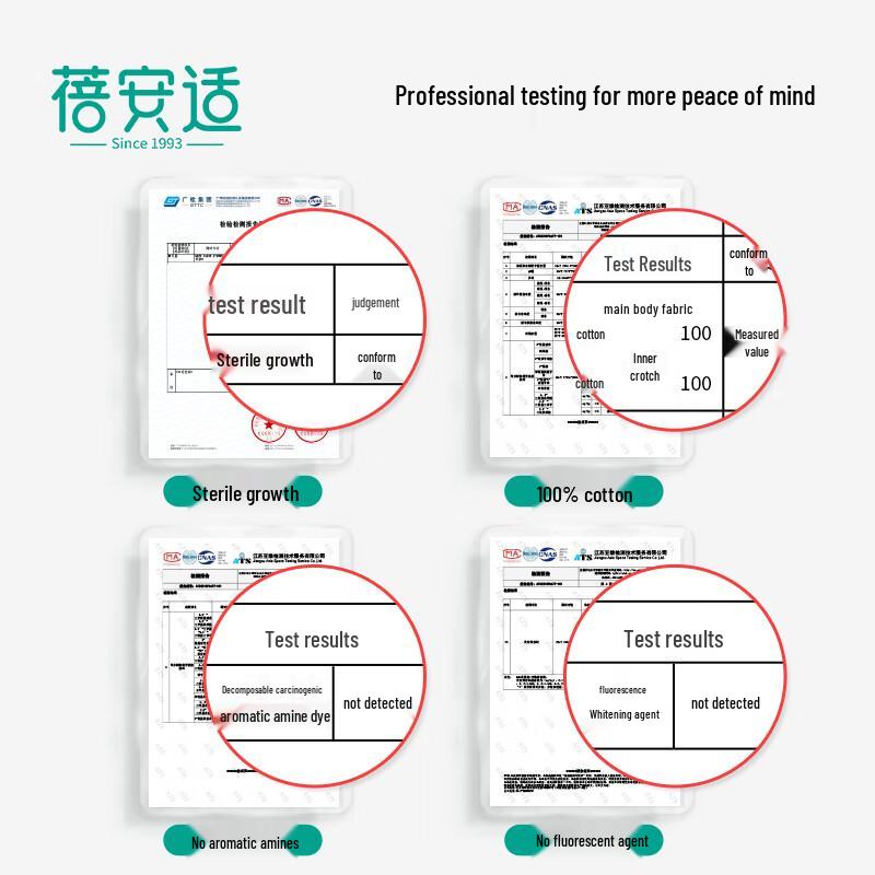 Beianshi Women's Sterile Disposable Cotton Underwear (5-Pack)