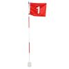 5 Sections Removable Golf Putting Green Flagpole and Hole Cup Set Practicing Accessory with Red Flag
