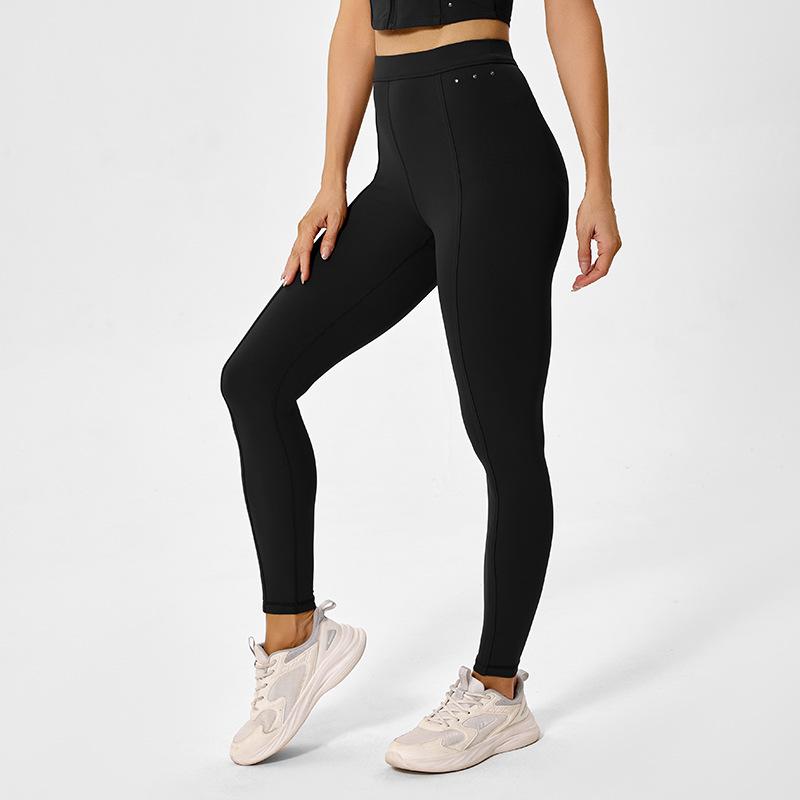 

High-Waisted Butt-Lifting Yoga Pants: Abdomen-Control Athletic Leggings for Women Small чорний