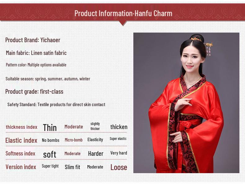 Rochie Hanfu Stil Tang Antic pentru Femei - Fustă Stil Zână cu Înfășurare Dublă pentru Ceremonii Formale și Spectacole