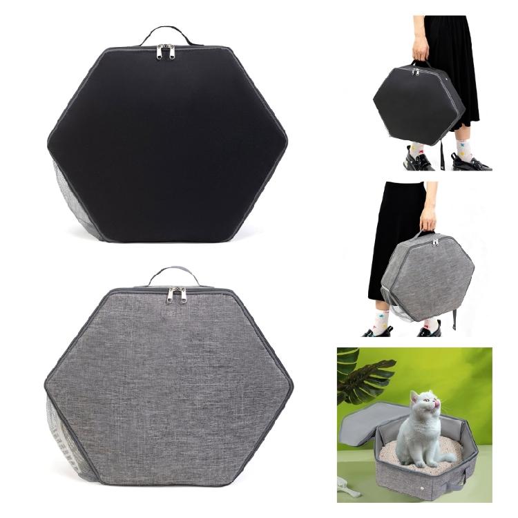 Travel Friendly Foldable Cats Litter Box with Waterproofed Fabric Easyly Clean Multipurpose Litter Box