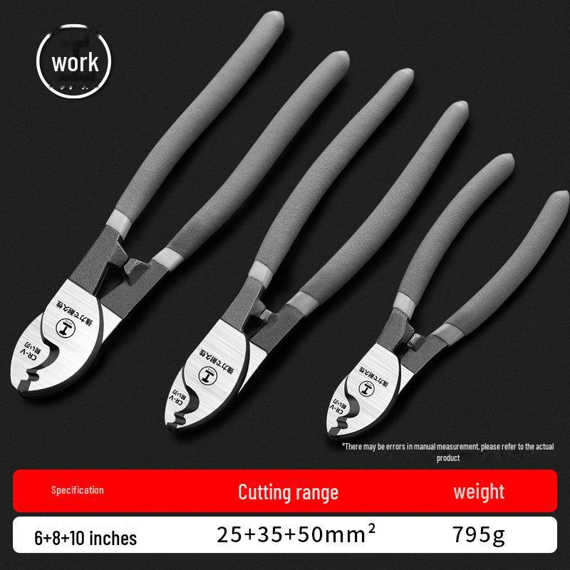 Green Forest 6-Inch Multi-Function Cable, Wire & Bolt Cutter Electrician Shears