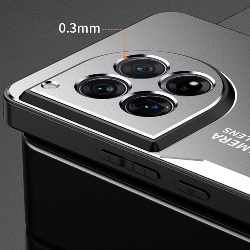 

For OnePlus Ace 3 5G/12R 5G Case Protective Aluminum Alloy+TPU+PC Phone Cover Silver