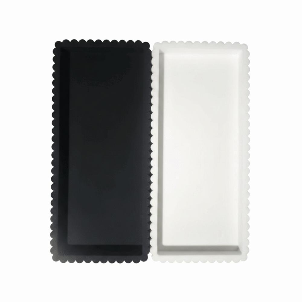 Serving Tray Silicone Candle Holder Tray Wavy Square Decorative Tray Multi-purpose Modern Table DecorationTrays Coffee Table