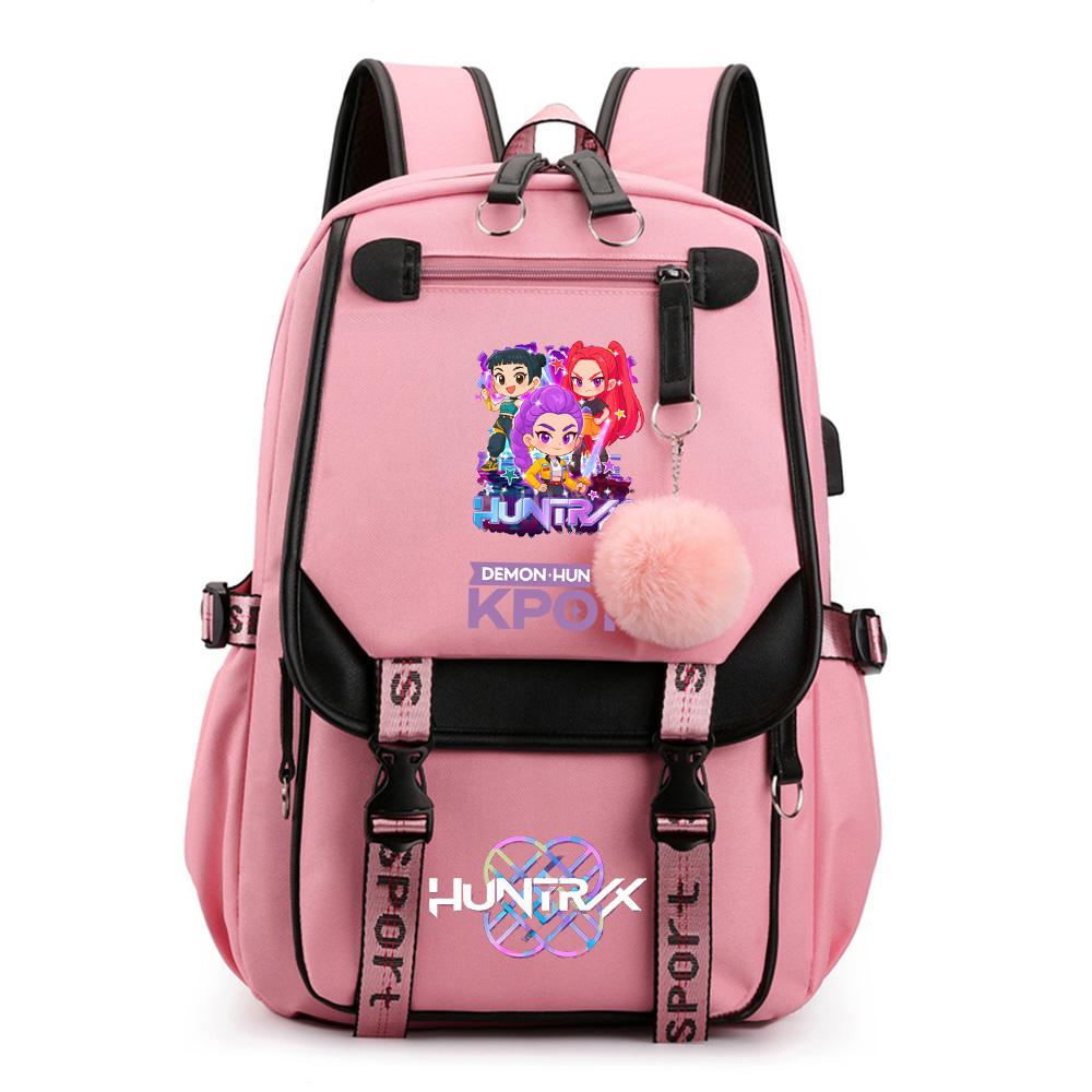 Anime Niedlich Cartoon Kpop Bedruckter Rucksack Schultasche für Teenager Schüler Mädchen Junge Buchtasche Große Kapazität Reisetasche Kindergeschenk Rucksack