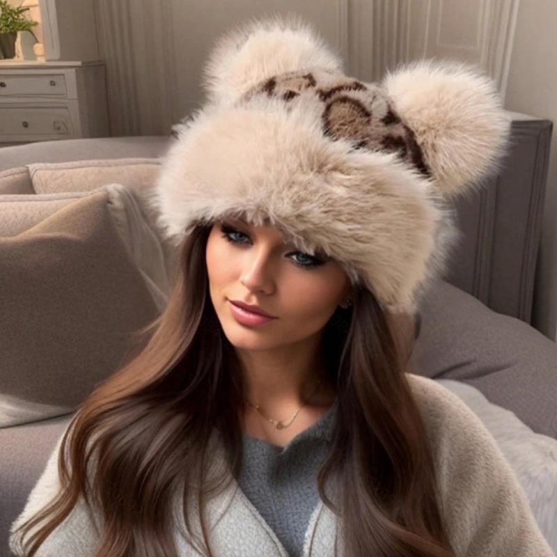 1pc Women Warm Bucket Hat for Winter,Urban Outdoor Series Casual and Fashionable Women's Mongolian Hat,suitable for Dailywear