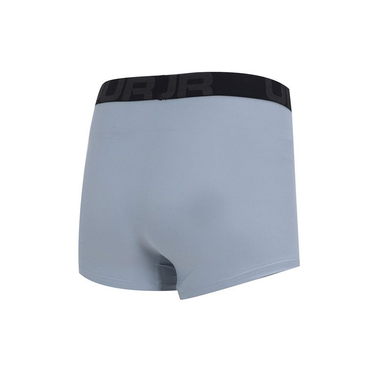 Under Armour Tech 3In 2 Pack Letter Print Breathable Sports Boxer Shorts Men Bottoms Dark-Gray Light-Gray 1363618-044