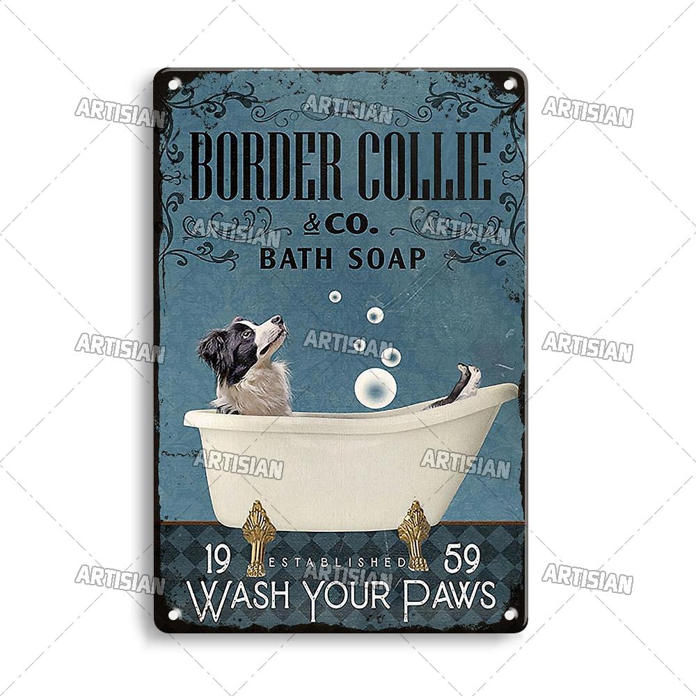 Artisian Bathroom Metal Sign Washing Room Tin Poster Toilet Decorative Plate Bath Soap Wall Decor Garage Bar Pub Club Hotel Cafe